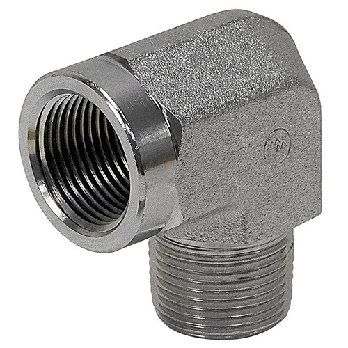 1/8" NPT Male x 1/8" NPT Female 90 Degree Elbow 5502-02-02 Adapter